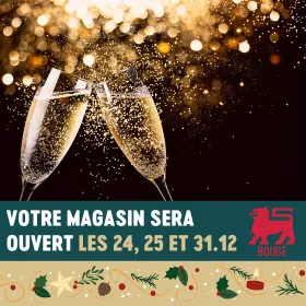 Delhaize Bouge ouvert fêtes